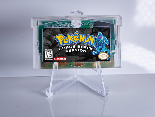 Pokemon Chaos Black GBA ROM Hack Cartridge (Case & RTC Option)