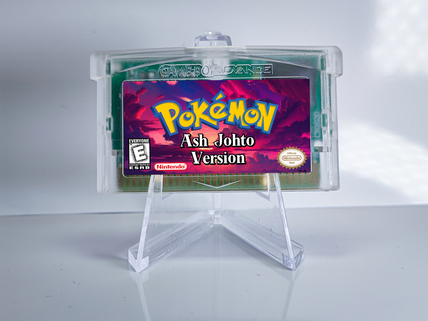 Pokemon Ash Johto GBA ROM Hack Cartridge (RTC Option)