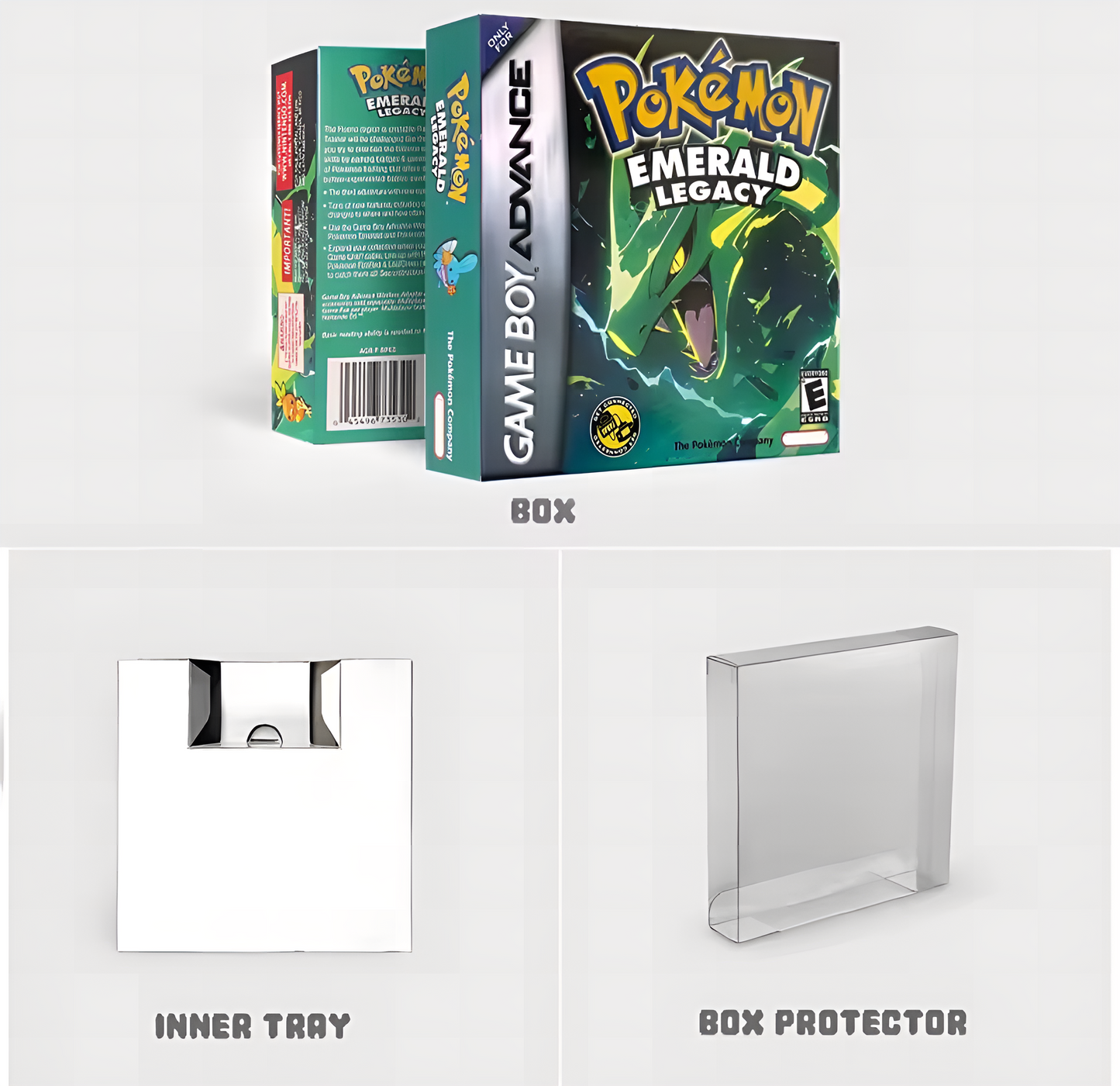 (Limited Edition) Pokemon Emerald Legacy GBA ROM Hack Cartridge With Box (RTC)