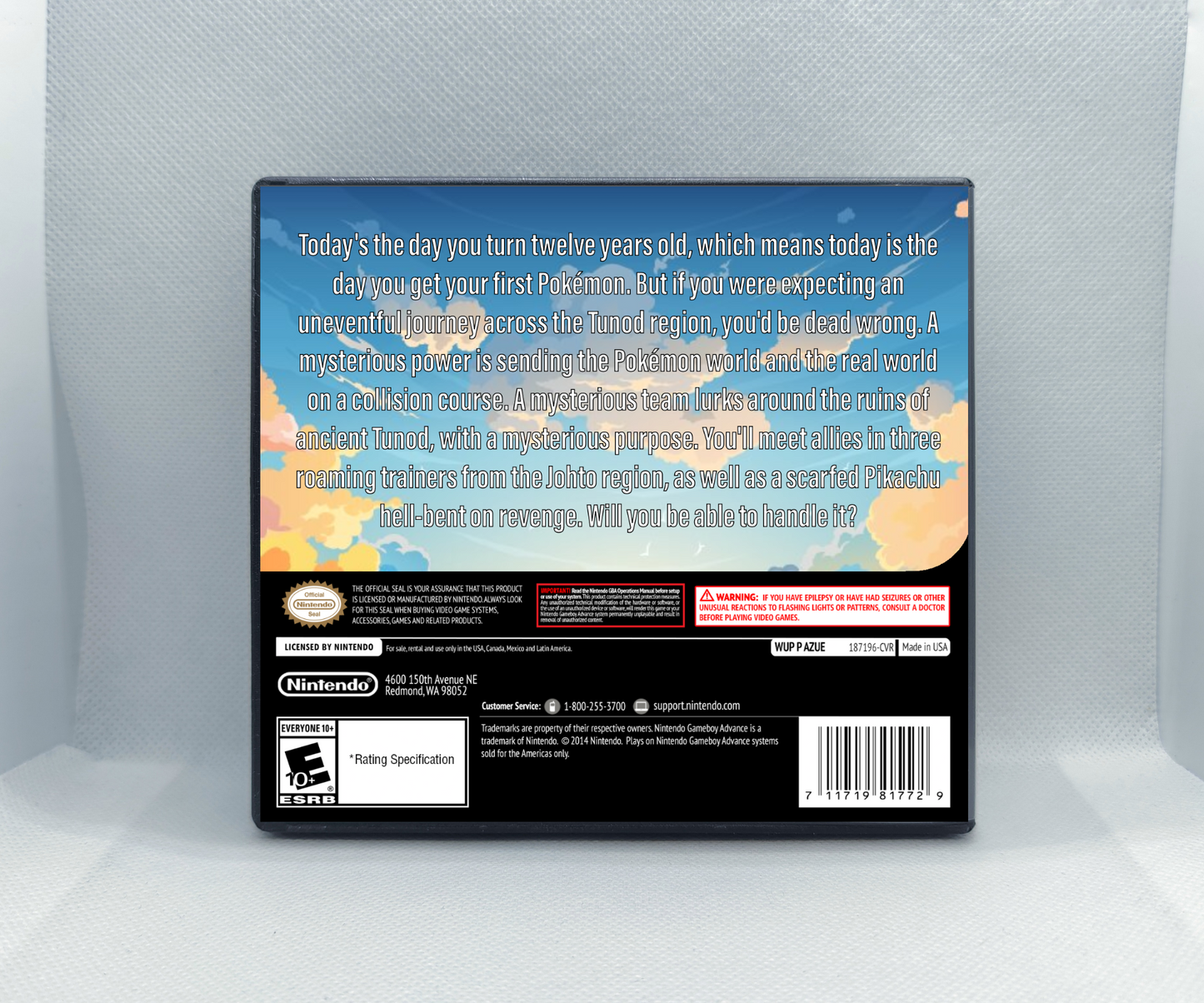 Pokemon Glazed GBA ROM Hack Cartridge (Case & RTC Option)