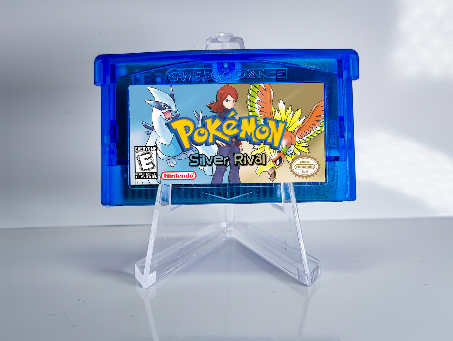 Pokemon Silver Rival GBA ROM Hack Cartridge (RTC Option)