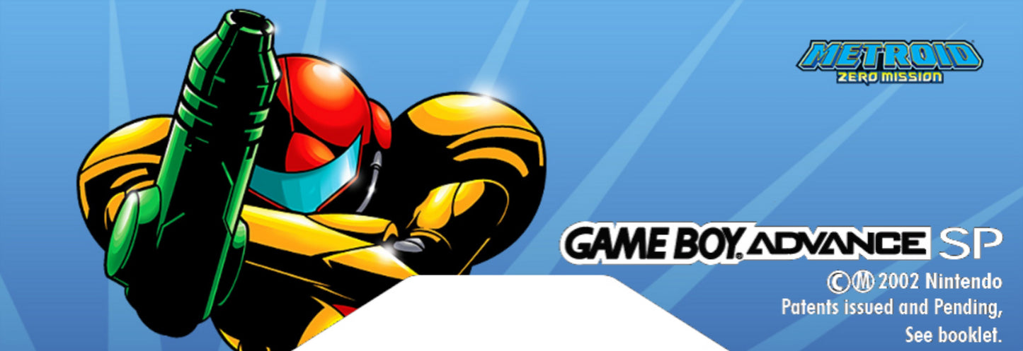 GBA SP Back Label "Metroid Zero Mission"