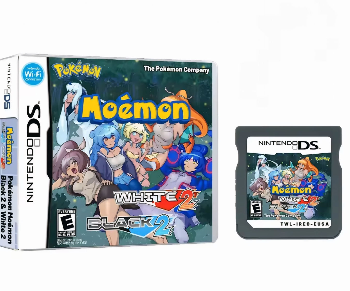 Pokemon Moemon White 2 & Black 2 ROM hack with case