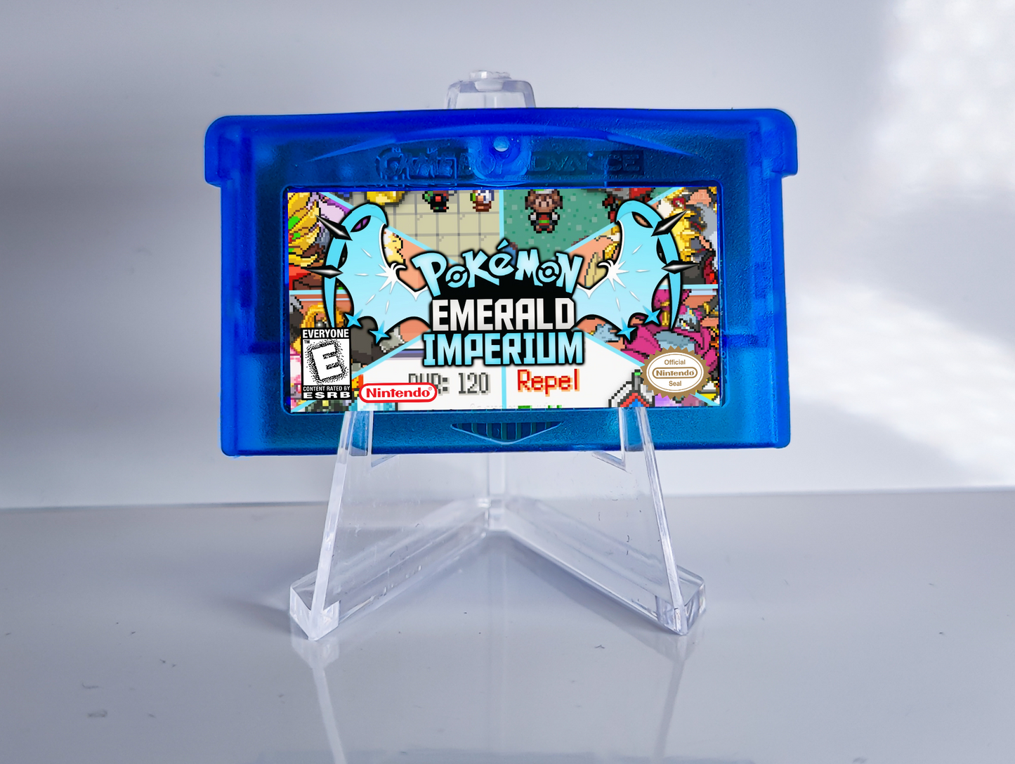 Pokemon Emerald Imperium GBA ROM Hack Cartridge (Case & RTC Option)