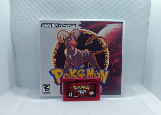 Pokemon Radical Red GBA ROM Hack Cartridge With RTC And Case