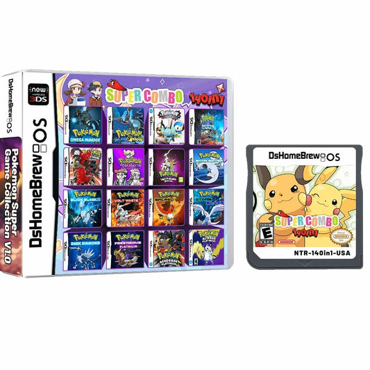 Pokemon 140in1 DS Multi ROM Hack Cartridge With Case