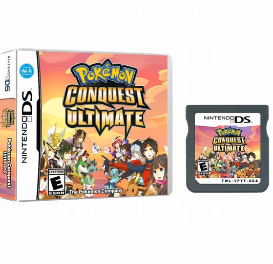 Pokemon Conquest Ultimate ROM hack with case
