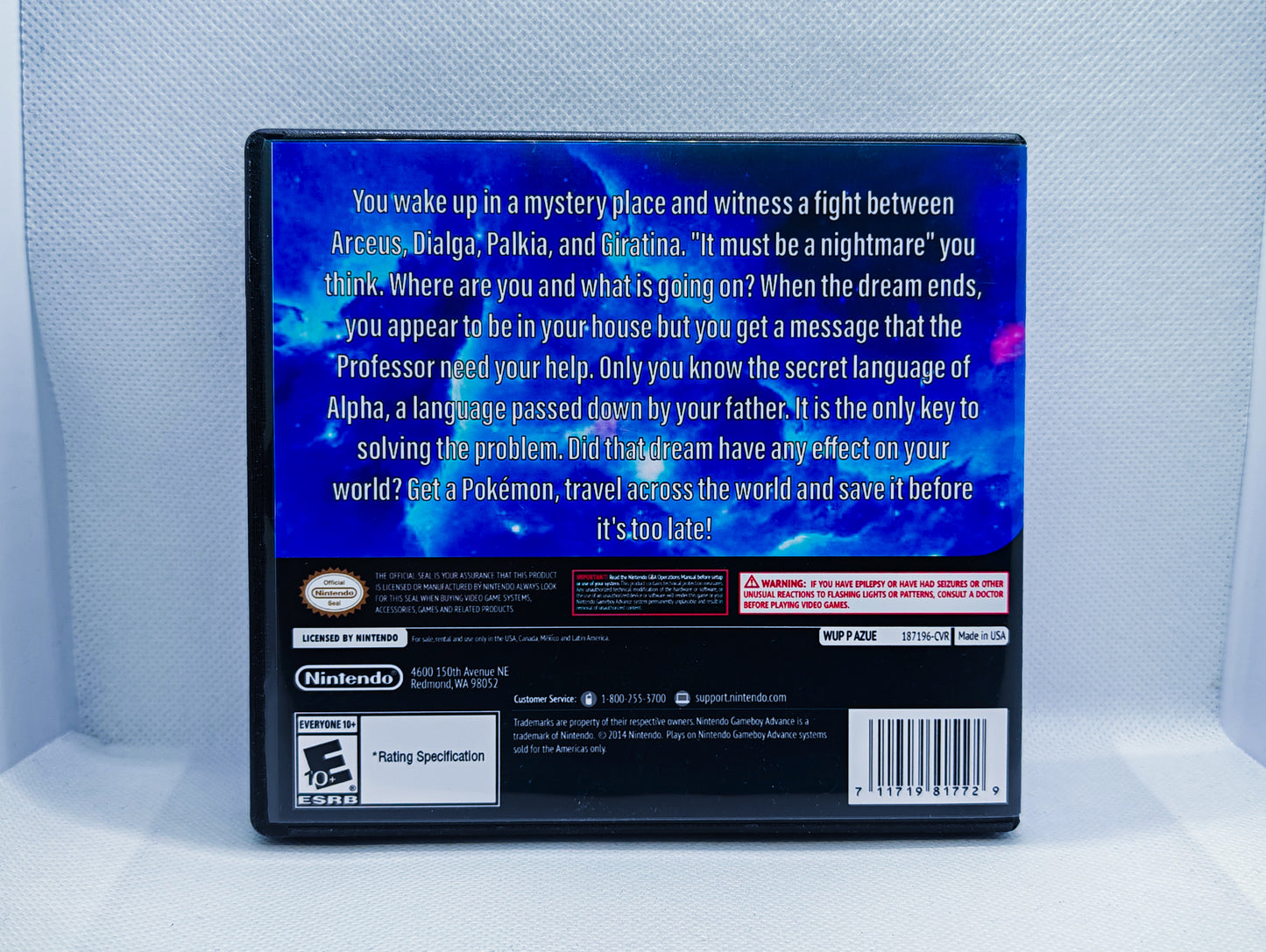 Pokemon Light Platinum GBA ROM Hack Cartridge (Case & RTC Option)