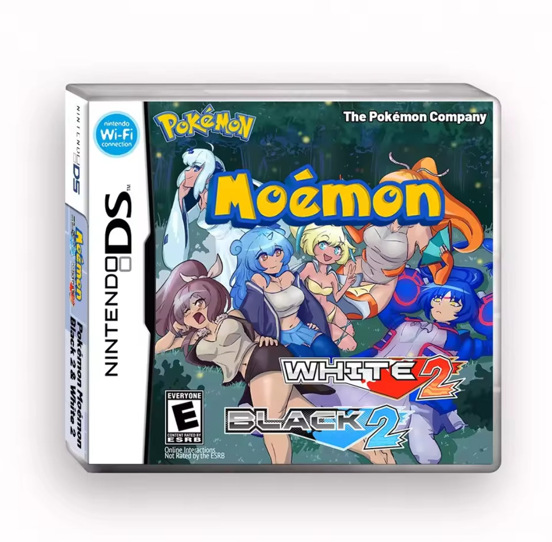 Pokemon Moemon White 2 & Black 2 ROM hack with case