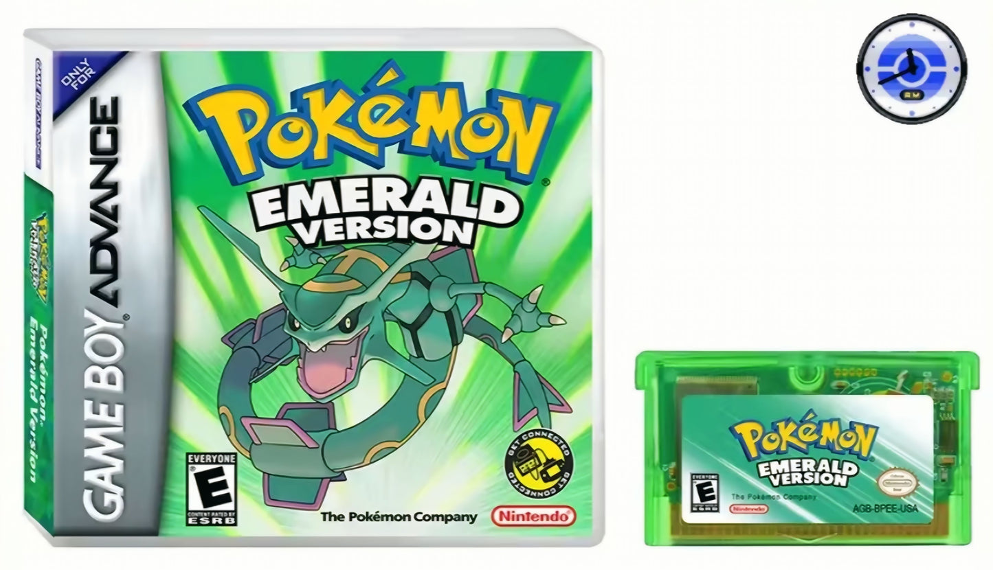 Pokemon Emerald GBA (With RTC & Case)