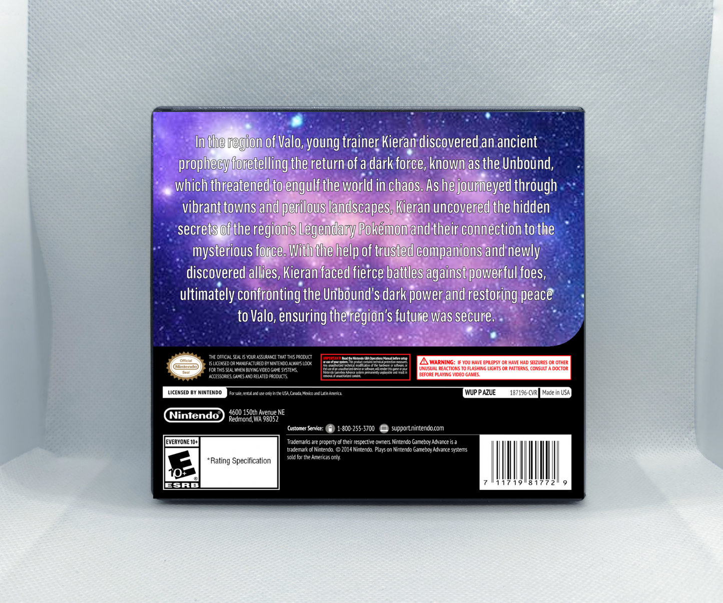 Pokemon Unbound GBA ROM Hack Cartridge (Case & RTC Option)