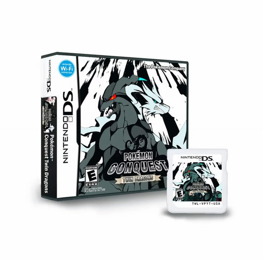 Pokemon Conquest Twin Dragons DS ROM Hack Cartridge With Case