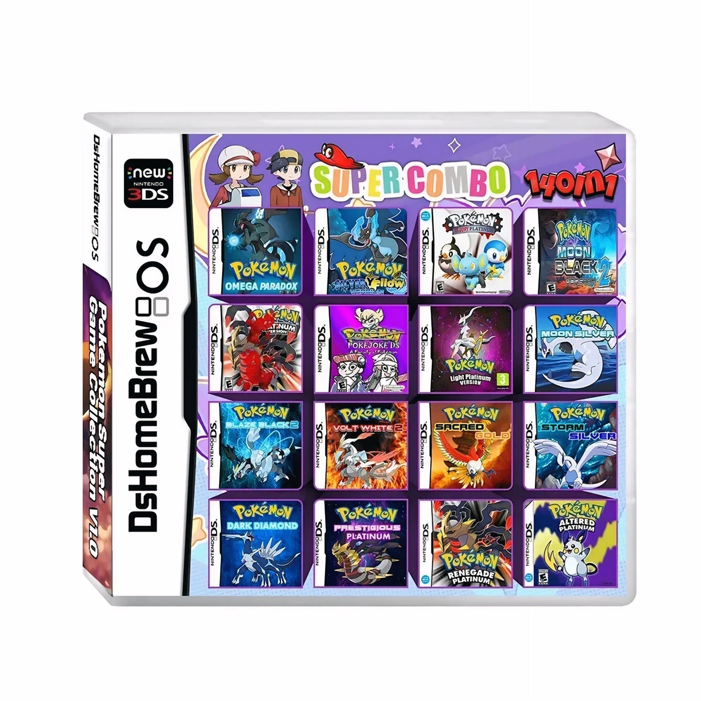 Pokemon 140in1 DS Multi ROM Hack Cartridge With Case
