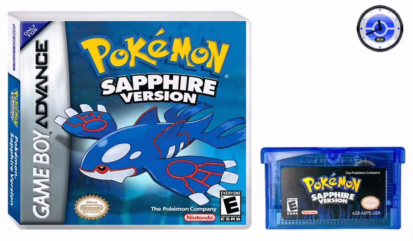 Pokemon Sapphire GBA (With RTC & Case)