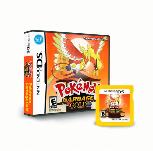 Pokemon Garbage Gold DS ROM Hack Cartridge With Case