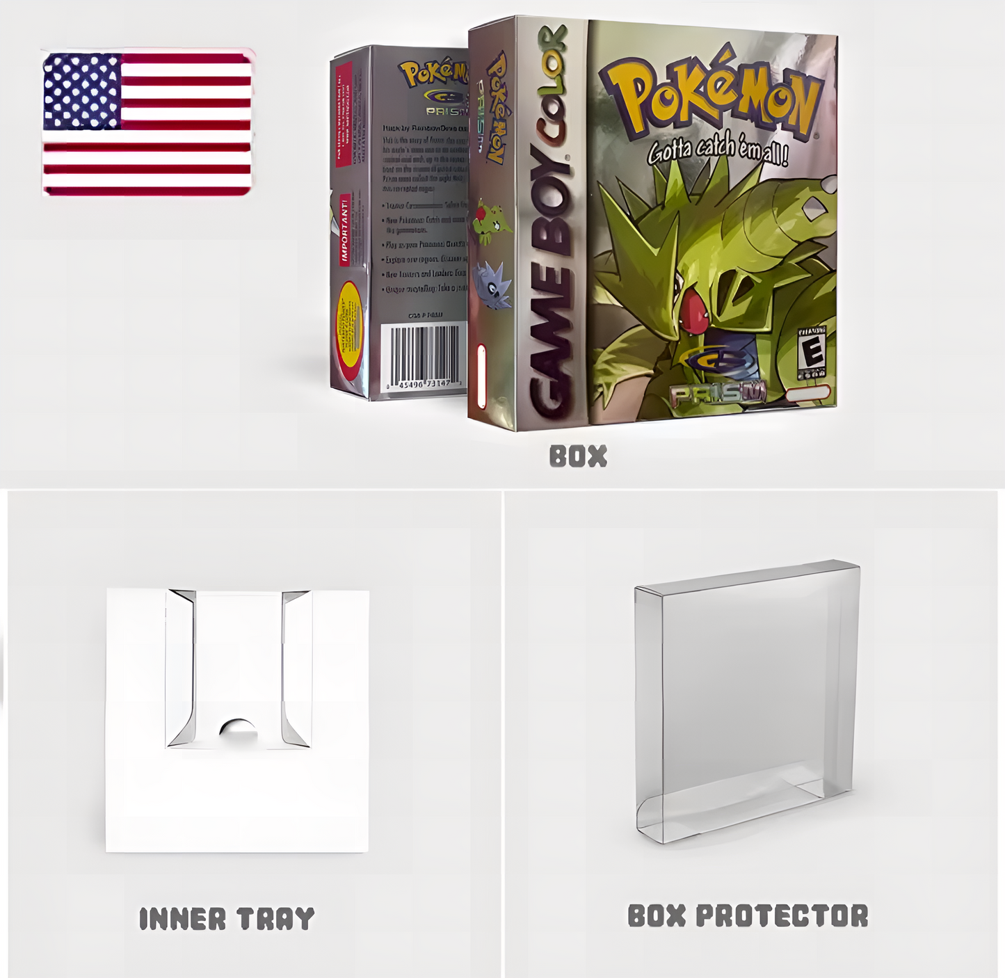 (Limited Edition) Pokemon Prism GBC ROM Hack Cartridge With Box (RTC)