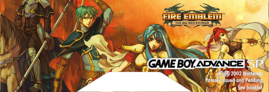 GBA SP Back Label "Fire Emblem The Sacred Stones"