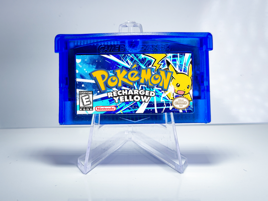 Pokemon Recharged Yellow GBA ROM Hack Cartridge (Case & RTC Option)
