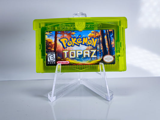 Pokemon Topaz Version GBA ROM Hack Cartridge (Case & RTC Option)