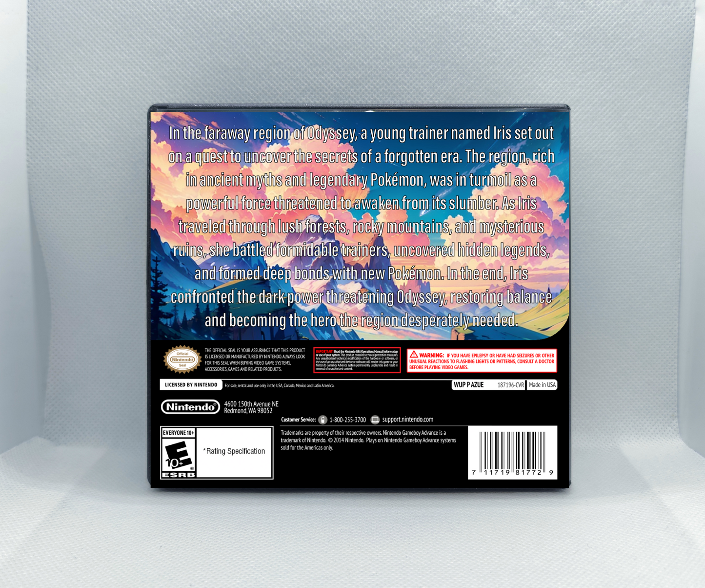 Pokemon Odyssey GBA ROM Hack Cartridge (Case & RTC Option)