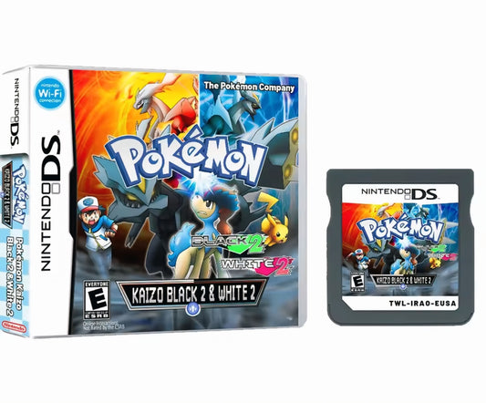 Pokemon Kaizo Black 2 & White 2 ROM hack with case