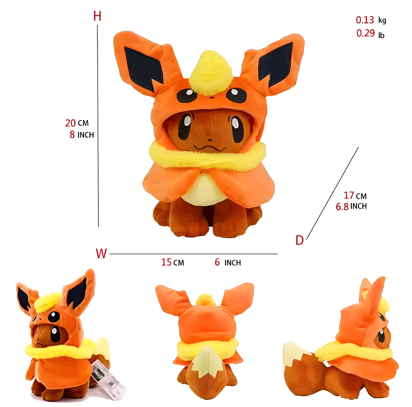 Eevee Eeveelution Cosplay Plushie