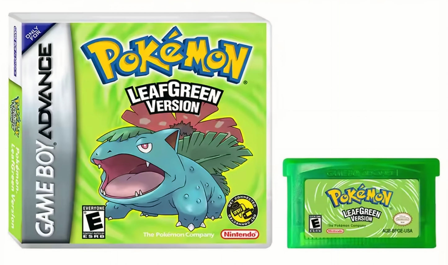 Pokemon LeafGreen GBA (With RTC & Case)