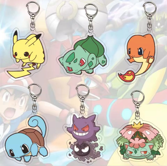 Handmade Acrylic Pokemon Keyring