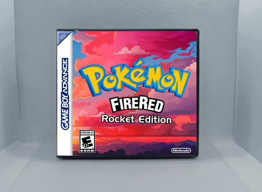 Pokemon FireRed Rocket Edition GBA ROM Hack Cartridge (Case & RTC Option)
