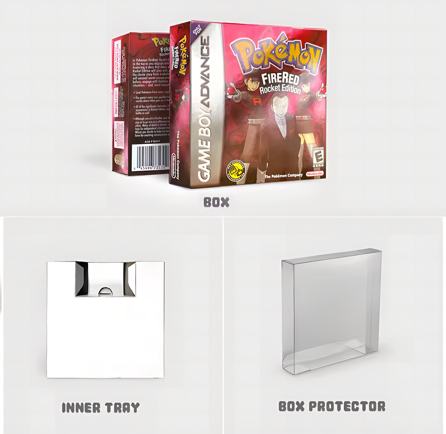 (Limited Edition) Pokemon FireRed Rocket Edition GBA ROM Hack Cartridge With Box (RTC)