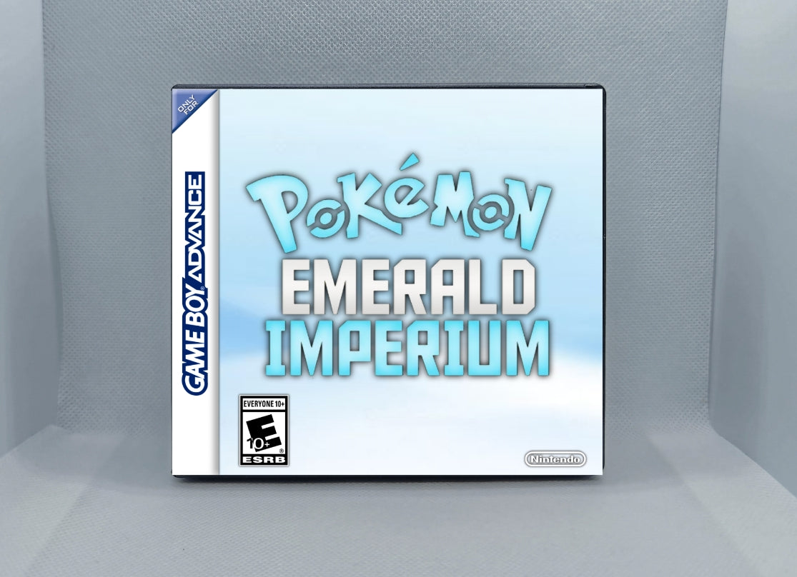 Pokemon Emerald Imperium GBA ROM Hack Cartridge (Case & RTC Option)