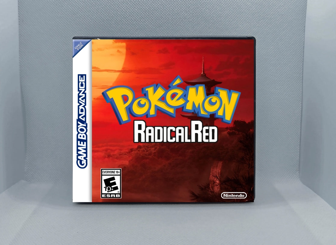 Pokemon Radical Red GBA ROM Hack Cartridge (Case & RTC Option)