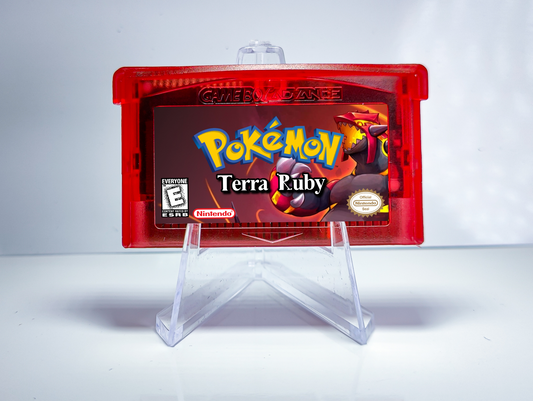 Pokemon Terra Ruby GBA ROM Hack Cartridge (RTC Option)