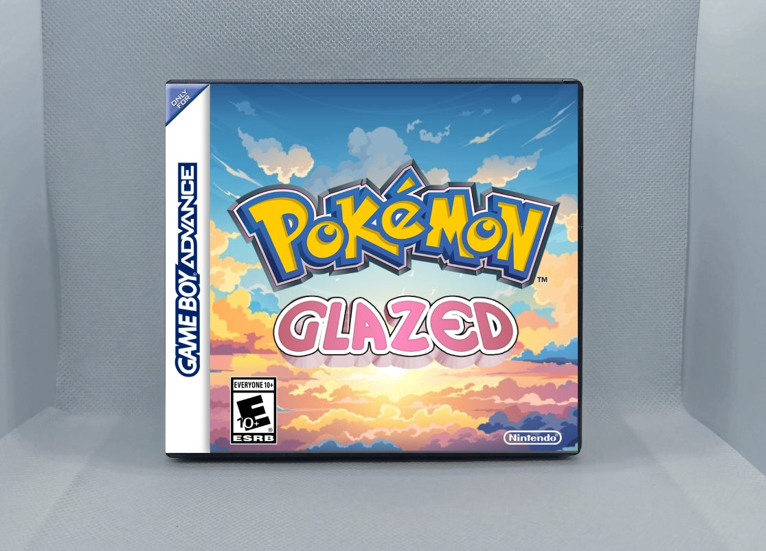 Pokemon Glazed GBA ROM Hack Cartridge (Case & RTC Option)