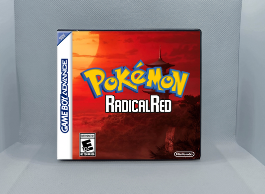 Pokemon Radical Red GBA ROM Hack Cartridge (Case & RTC Option)