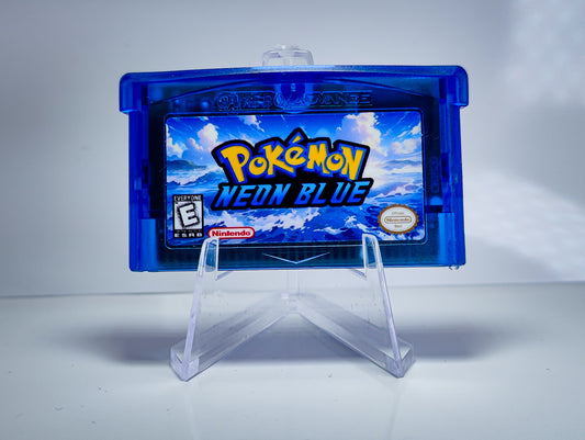 Pokemon Neon Blue GBA ROM Hack Cartridge (Case & RTC Option)