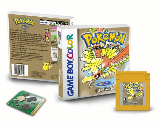 Pokemon Gold GBC (With RTC & Case)