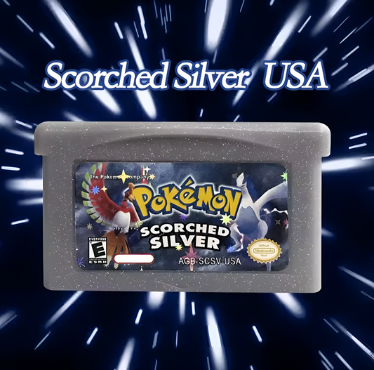 Pokemon Scorched Silver With RTC (Limited Edition Holographic)