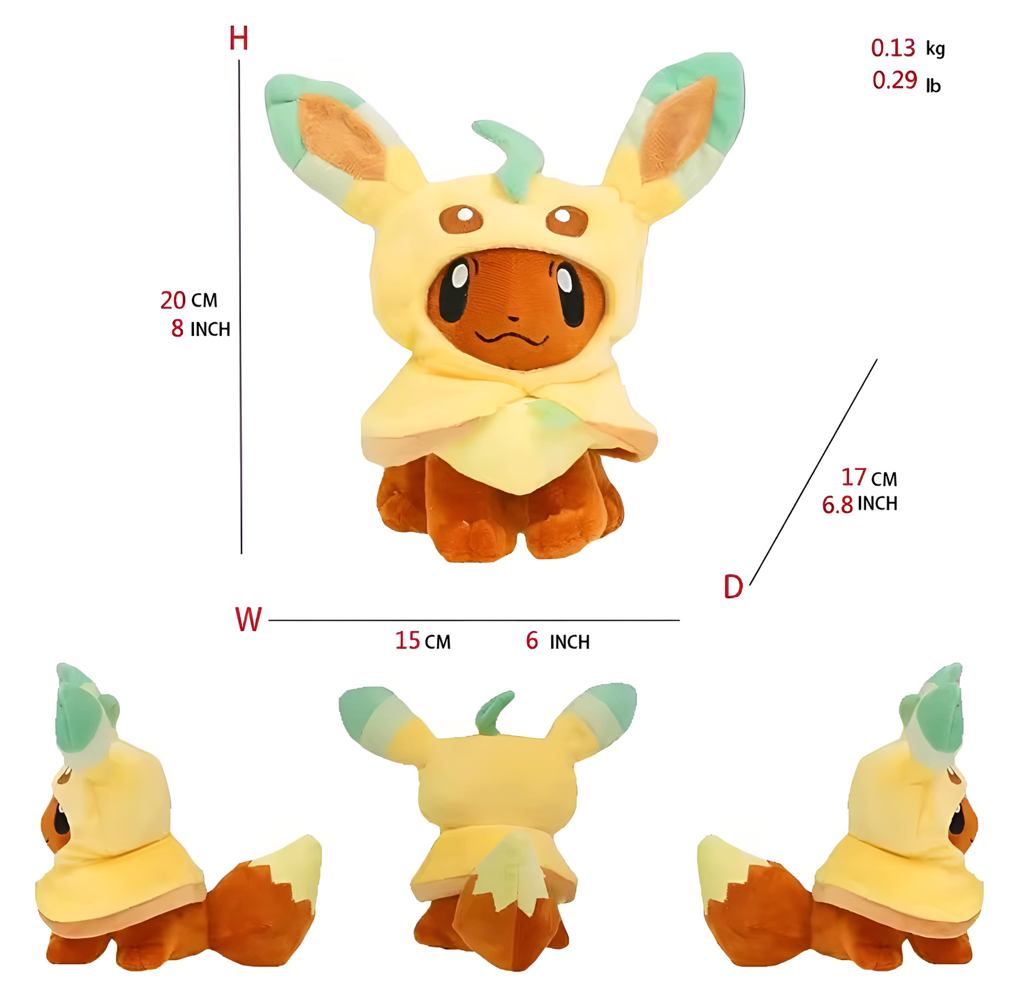 Eevee Eeveelution Cosplay Plushie