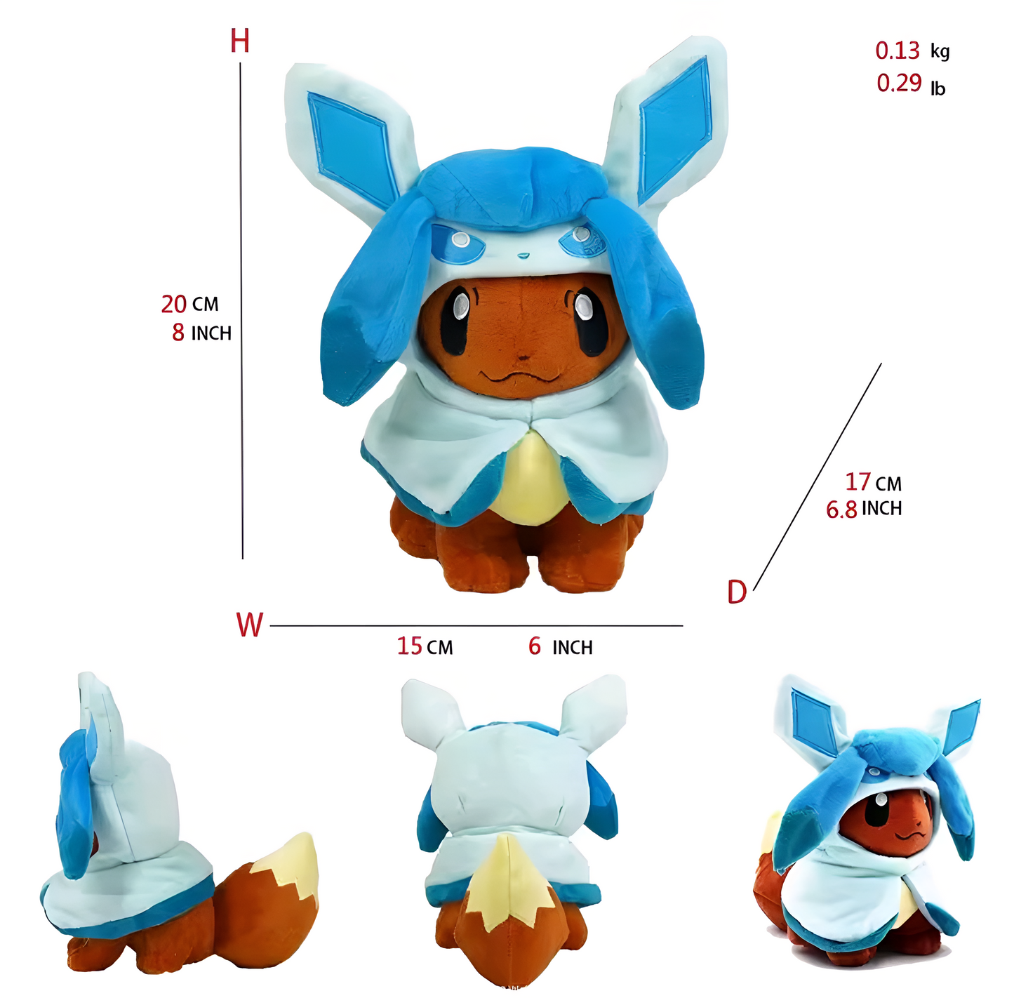 Eevee Eeveelution Cosplay Plushie