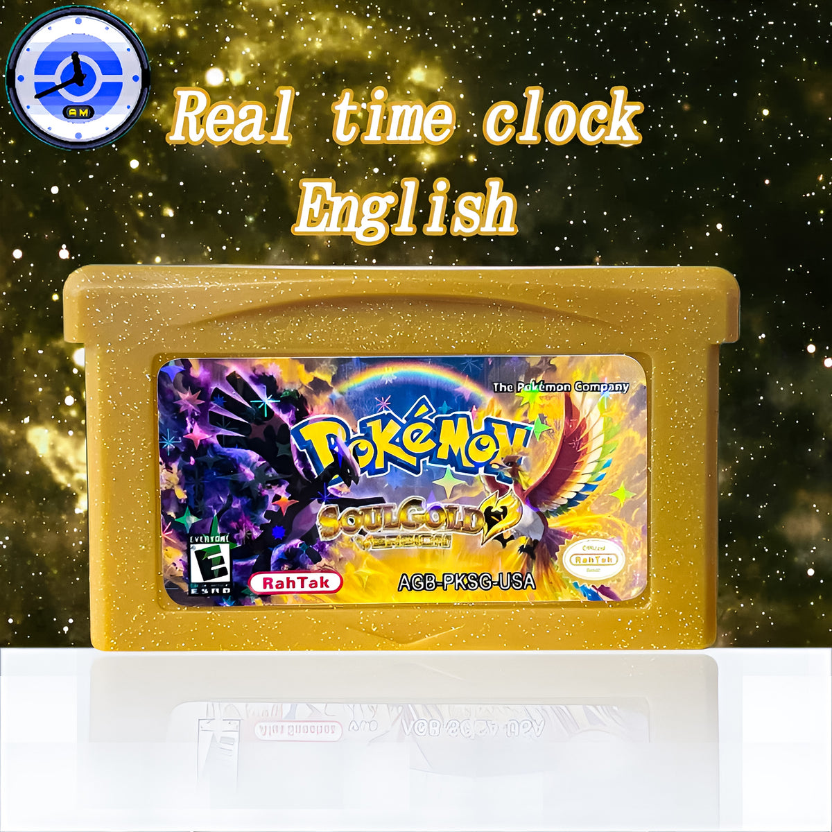 Pokemon Soul Gold With RTC (Limited Edition Holographic)
