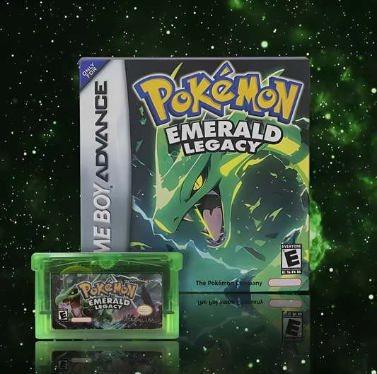 (Limited Edition) Pokemon Emerald Legacy GBA ROM Hack Cartridge With Box (RTC)