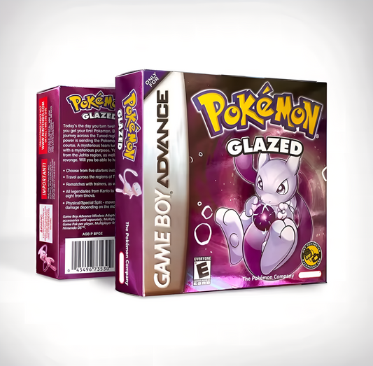 (Limited Edition) Pokemon Glazed GBA ROM Hack Cartridge With Box (RTC)