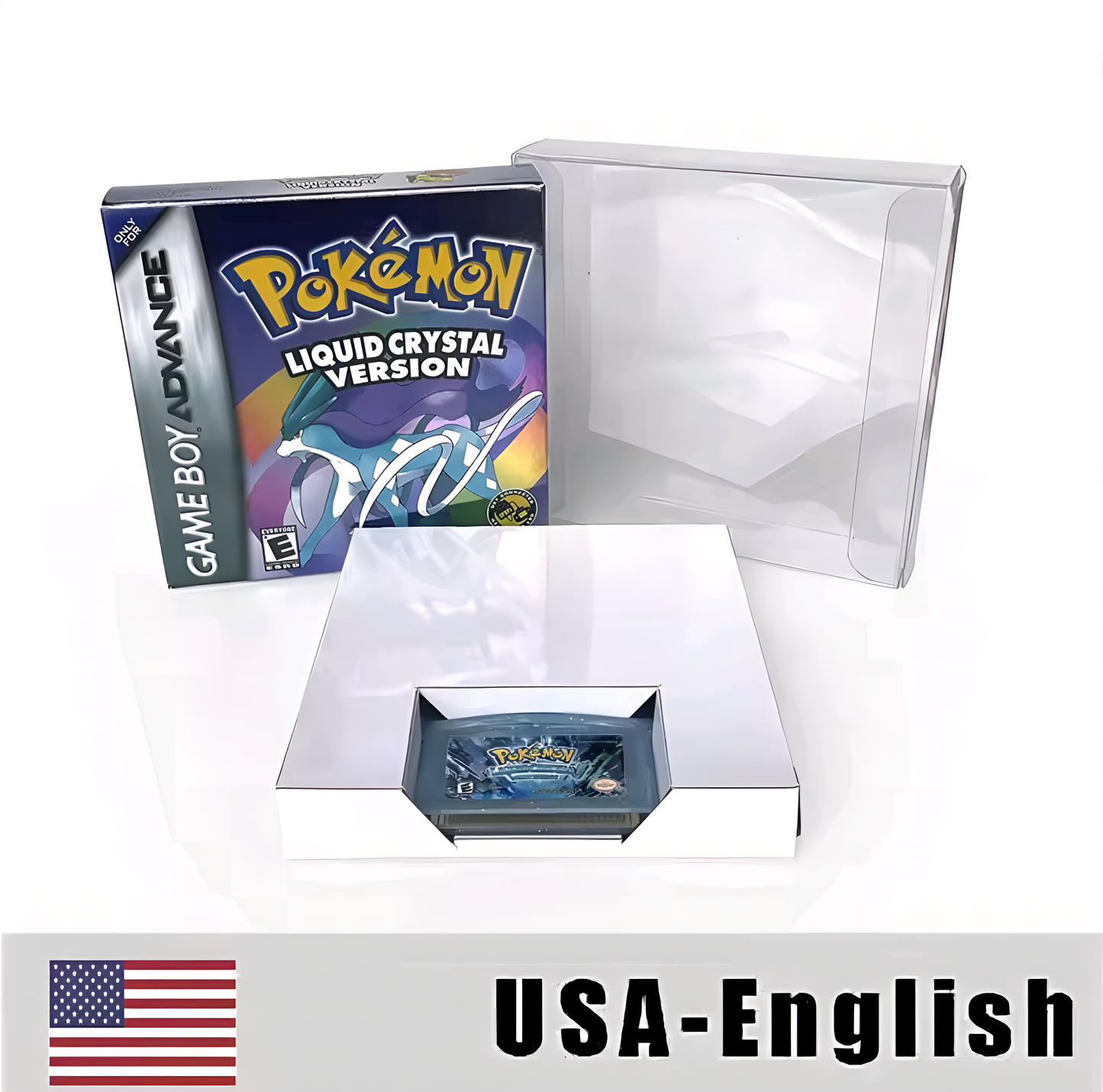 (Limited Edition) Pokemon Liquid Crystal GBA ROM Hack Cartridge With Box (RTC)