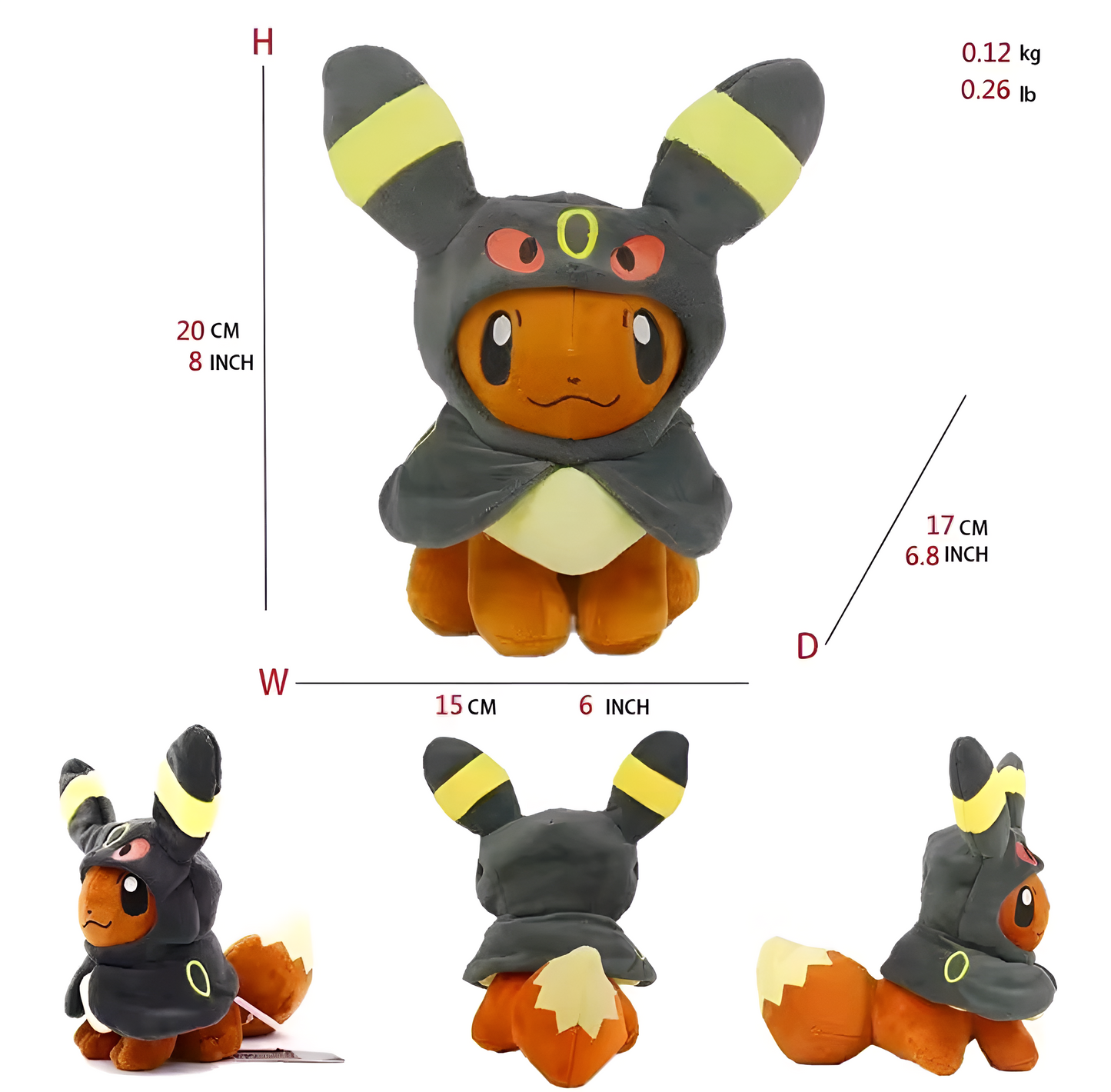 Eevee Eeveelution Cosplay Plushie