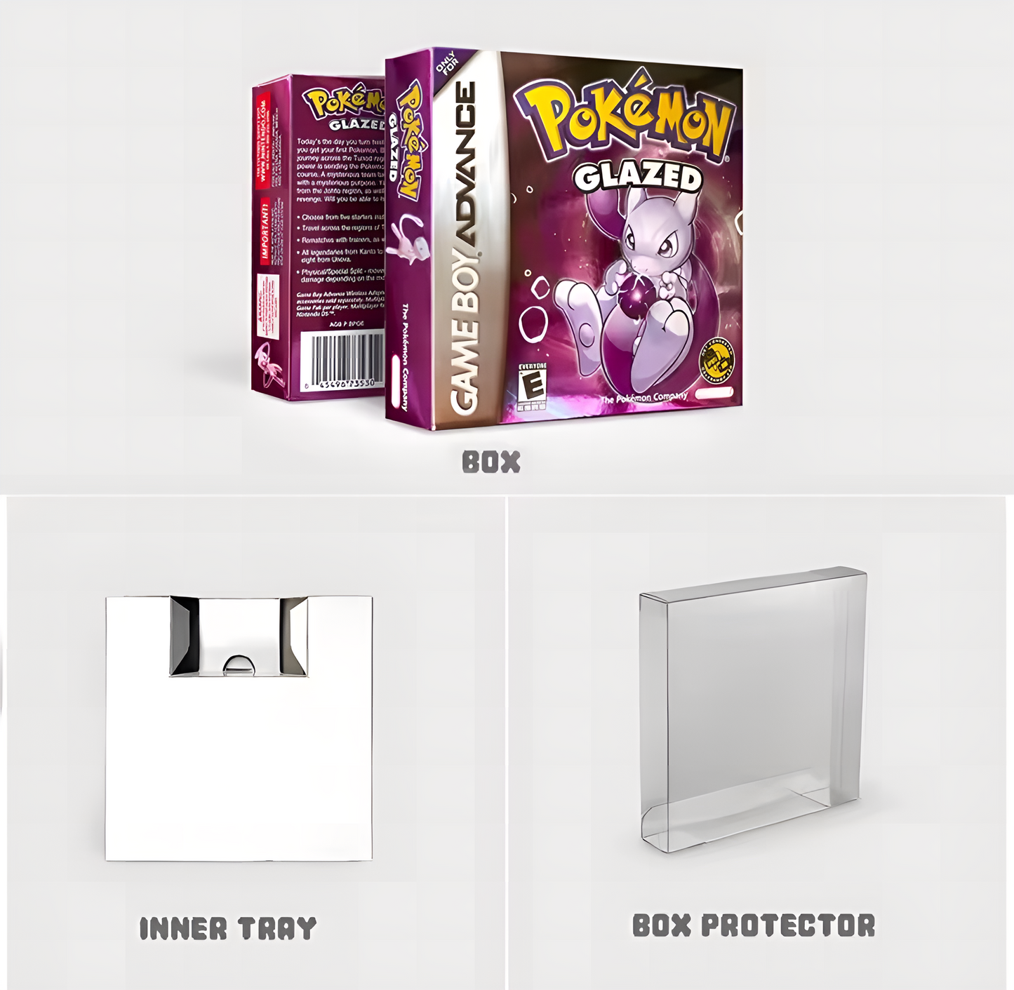 (Limited Edition) Pokemon Glazed GBA ROM Hack Cartridge With Box (RTC)