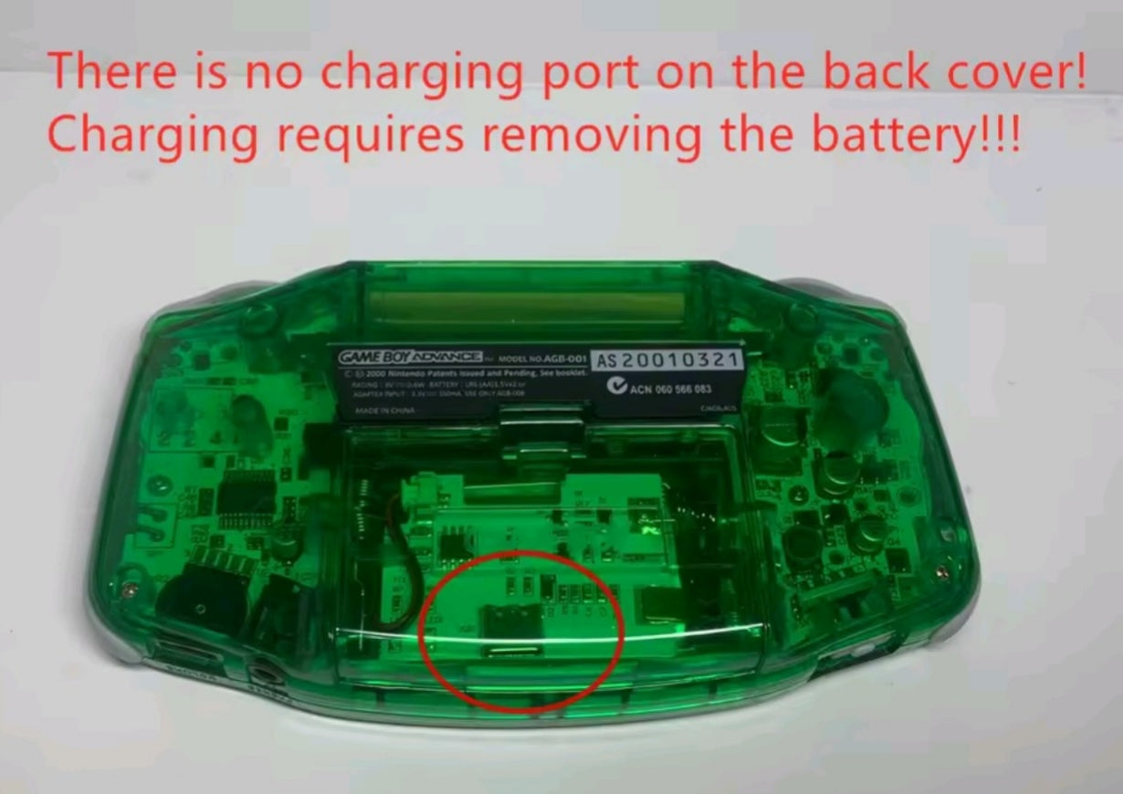 Gameboy Advance Clear Red (Modded)