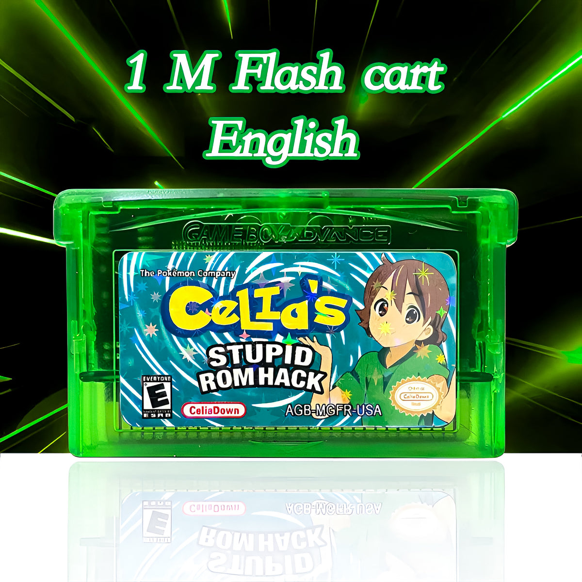 Pokemon Celia's Stupid ROM Hack 1M Flash (Limited Edition Holographic)