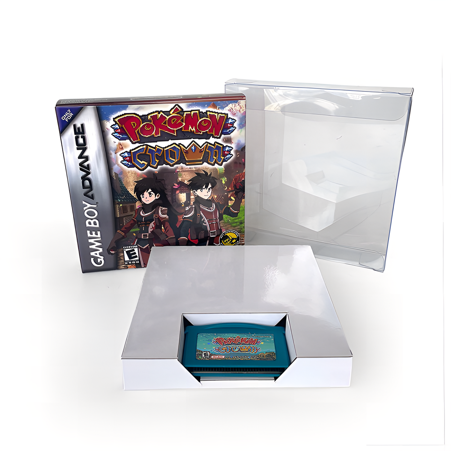 (Limited Edition) Pokemon Crown GBA ROM Hack Cartridge With Box (1M Flash)