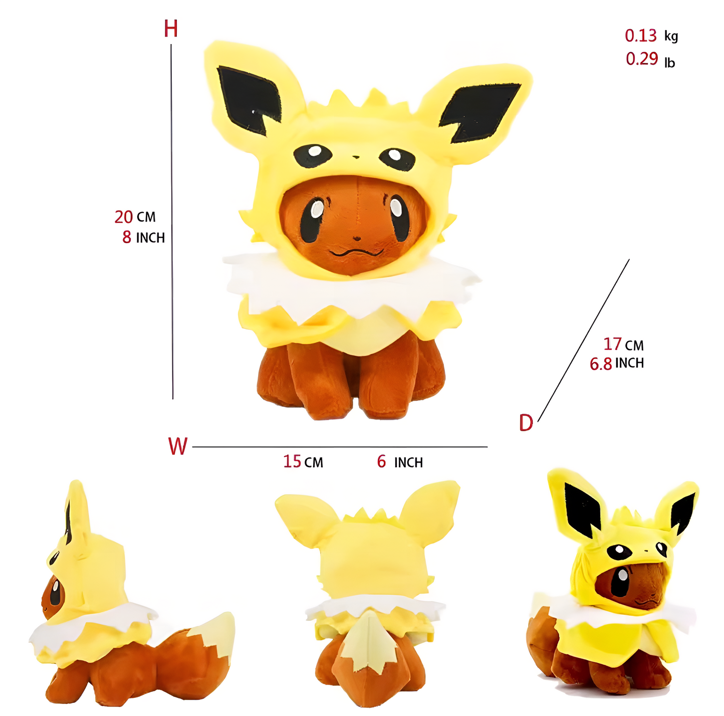 Eevee Eeveelution Cosplay Plushie